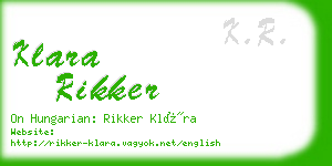 klara rikker business card